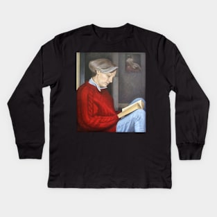 Self - Painting by Avril Thomas - Adelaide Artist Kids Long Sleeve T-Shirt